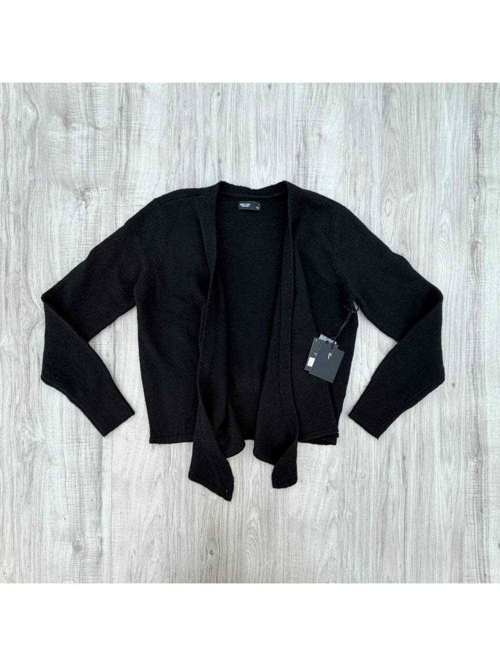 Simply Vera Vera Wang Open Front Cardigan in black